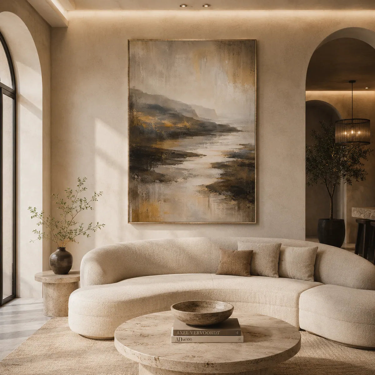 Smoky Valley Landscape Wall Art room scene 6 | Olyrel