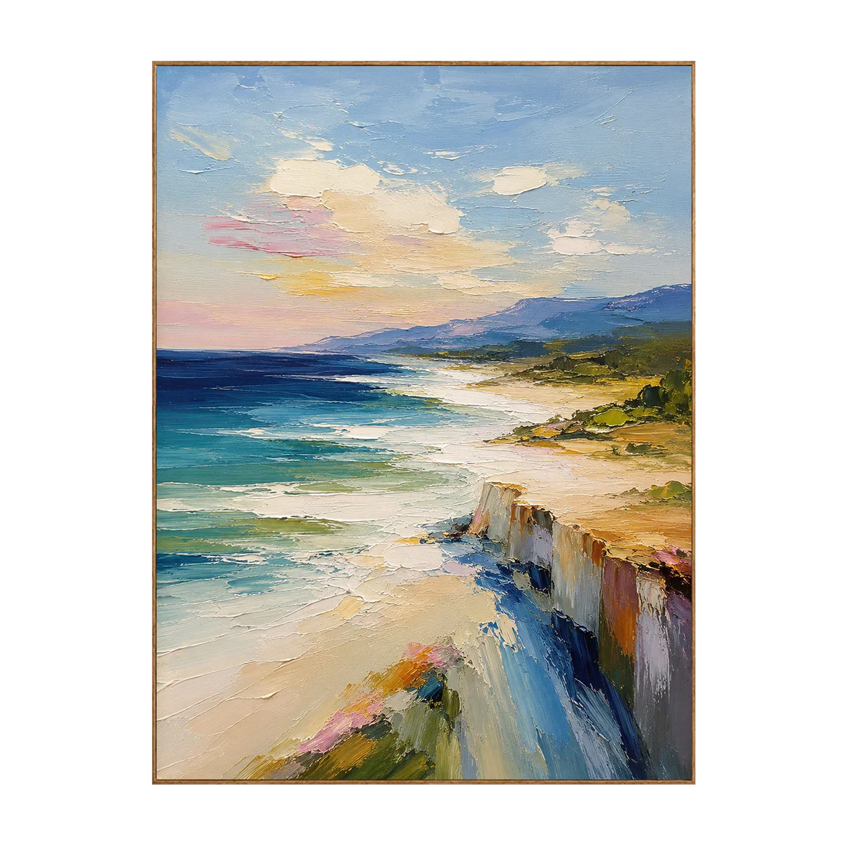 Coastal Cliff Landscape Wall Art | Olyrel