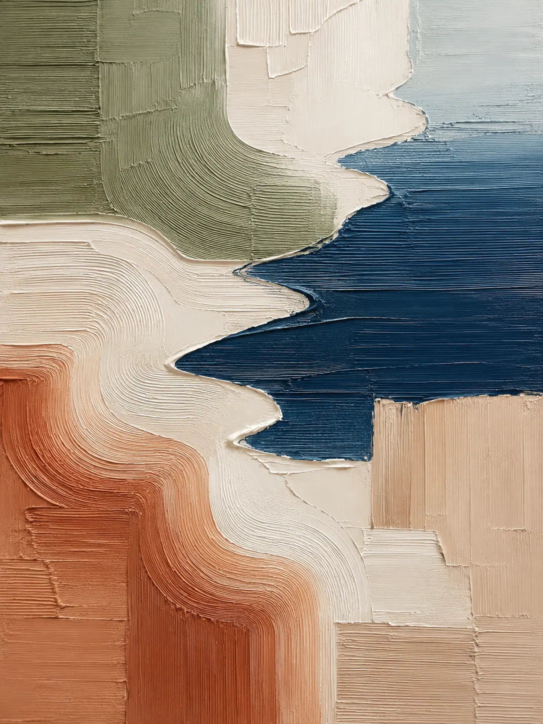 Terra Coast Abstract Wall Art room scene 1 | Olyrel