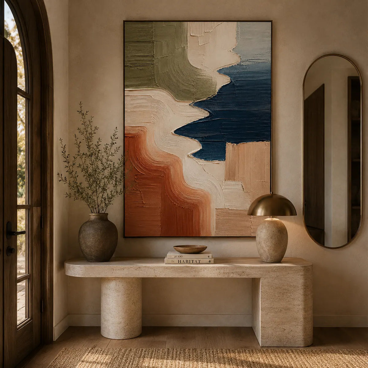 Terra Coast Abstract Wall Art room scene 4 | Olyrel