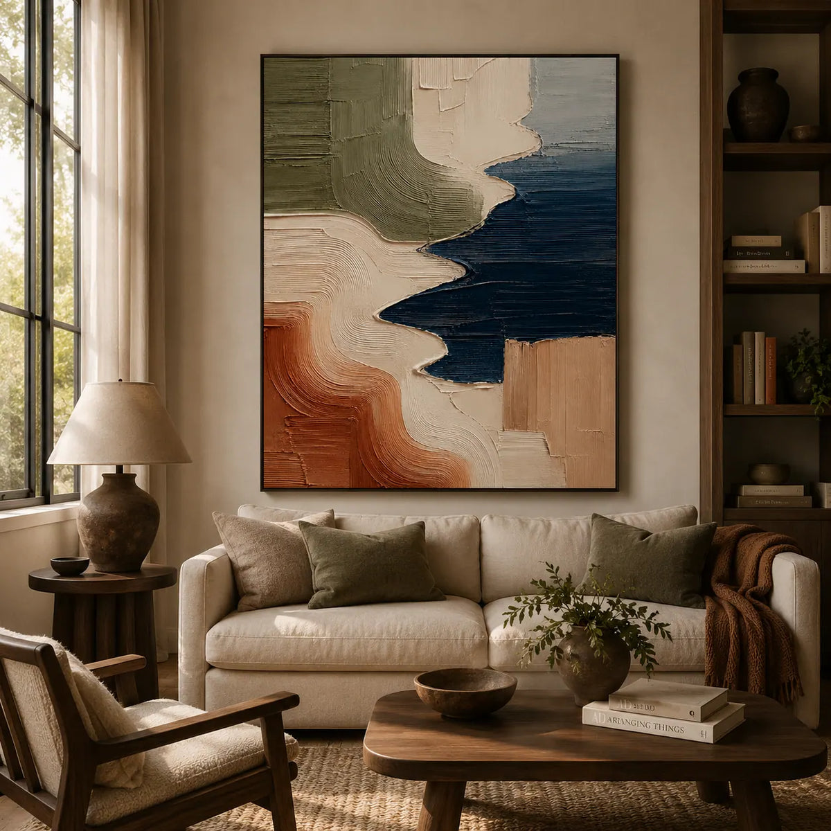 Terra Coast Abstract Wall Art room scene 6 | Olyrel