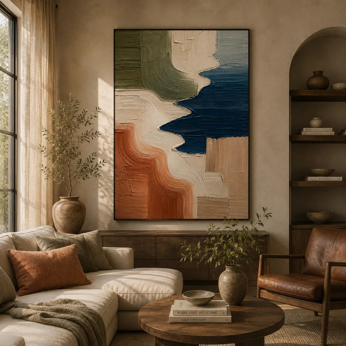 Terra Coast Abstract Wall Art room scene 7 | Olyrel