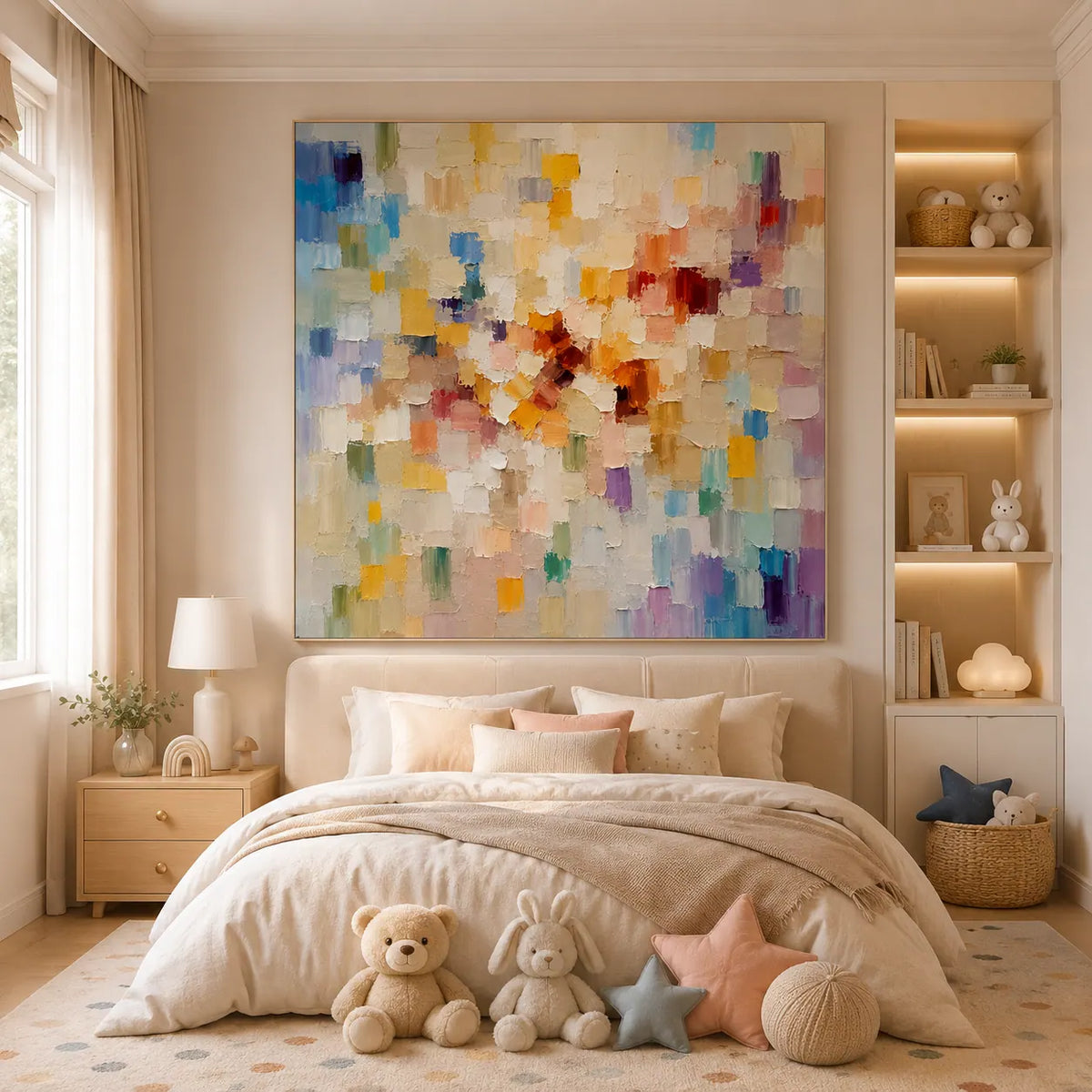 Mosaic Bloom Floral Wall Art room scene 5 | Olyrel