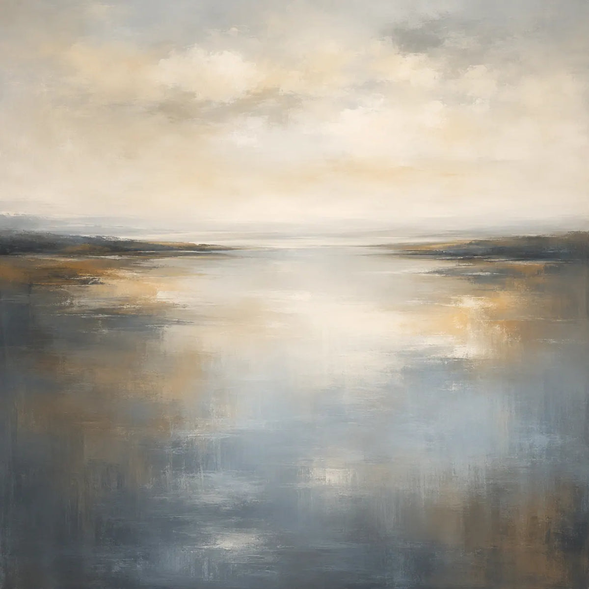 Silver Tide Seascape Wall Art room scene 1 | Olyrel