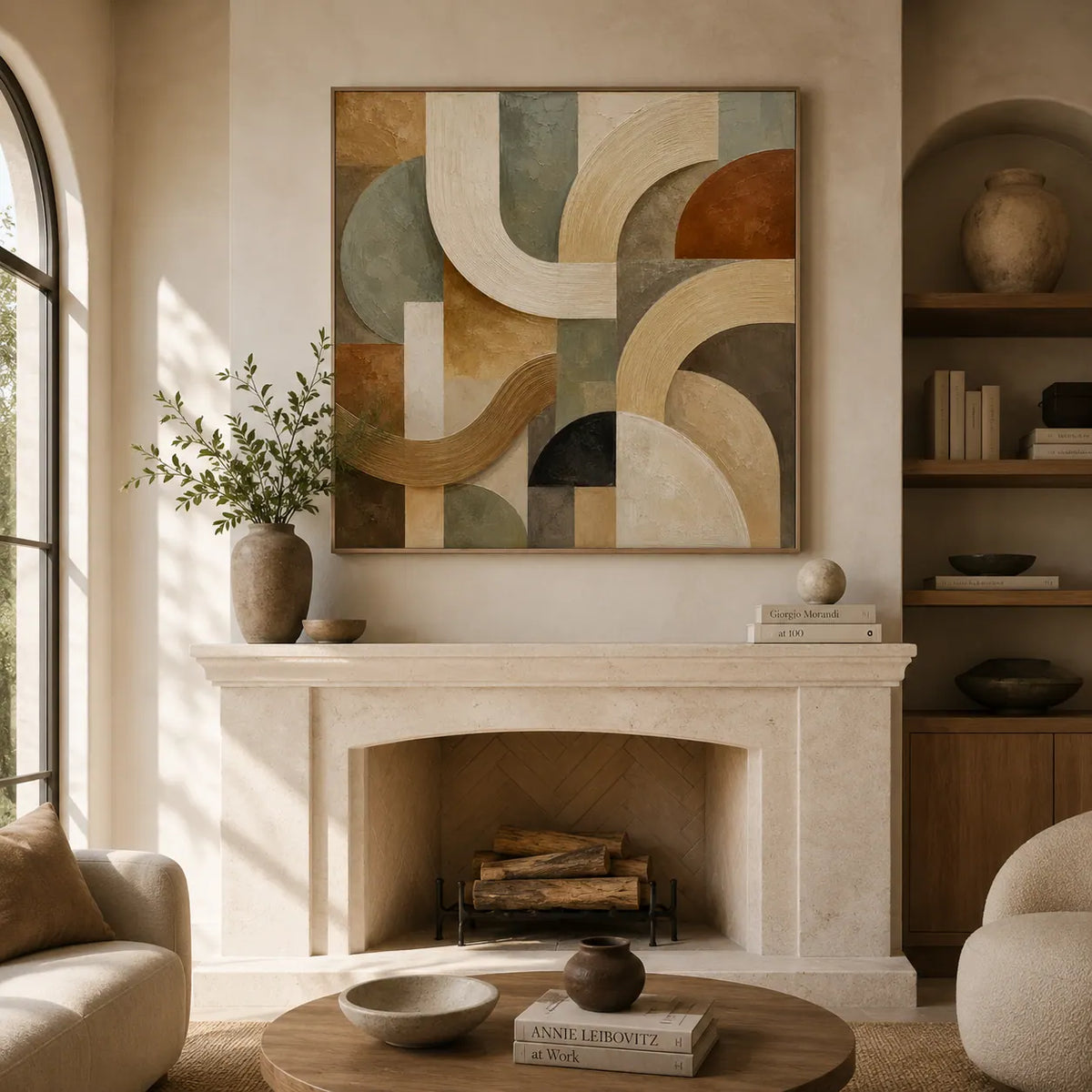 Terra Arches Abstract Wall Art room scene 3 | Olyrel