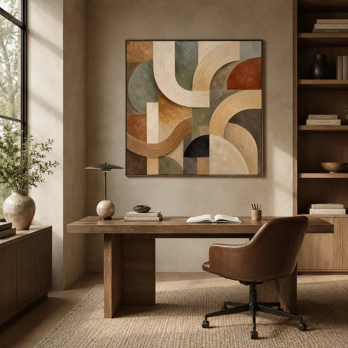 Terra Arches Abstract Wall Art room scene 6 | Olyrel