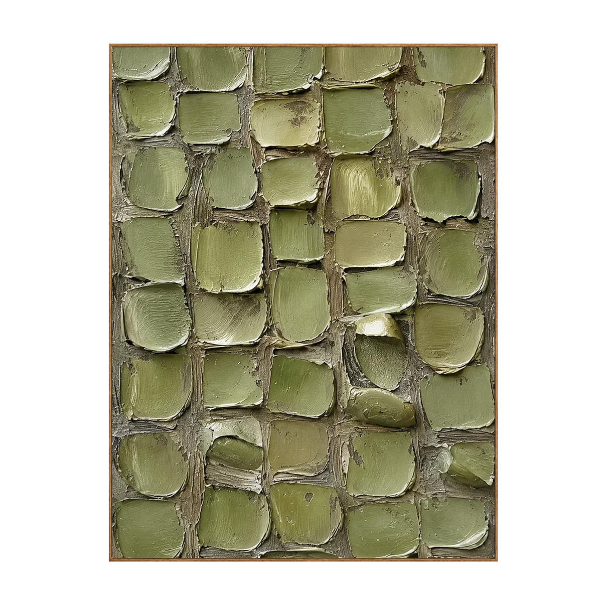 Olive Tile Textured Wall Art | Olyrel