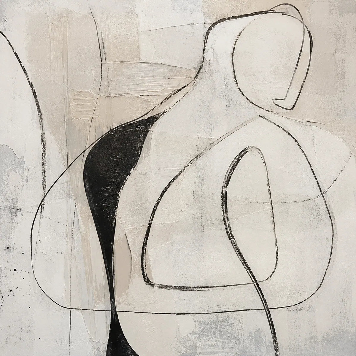 Contour Figure Abstract Wall Art room scene 1 | Olyrel