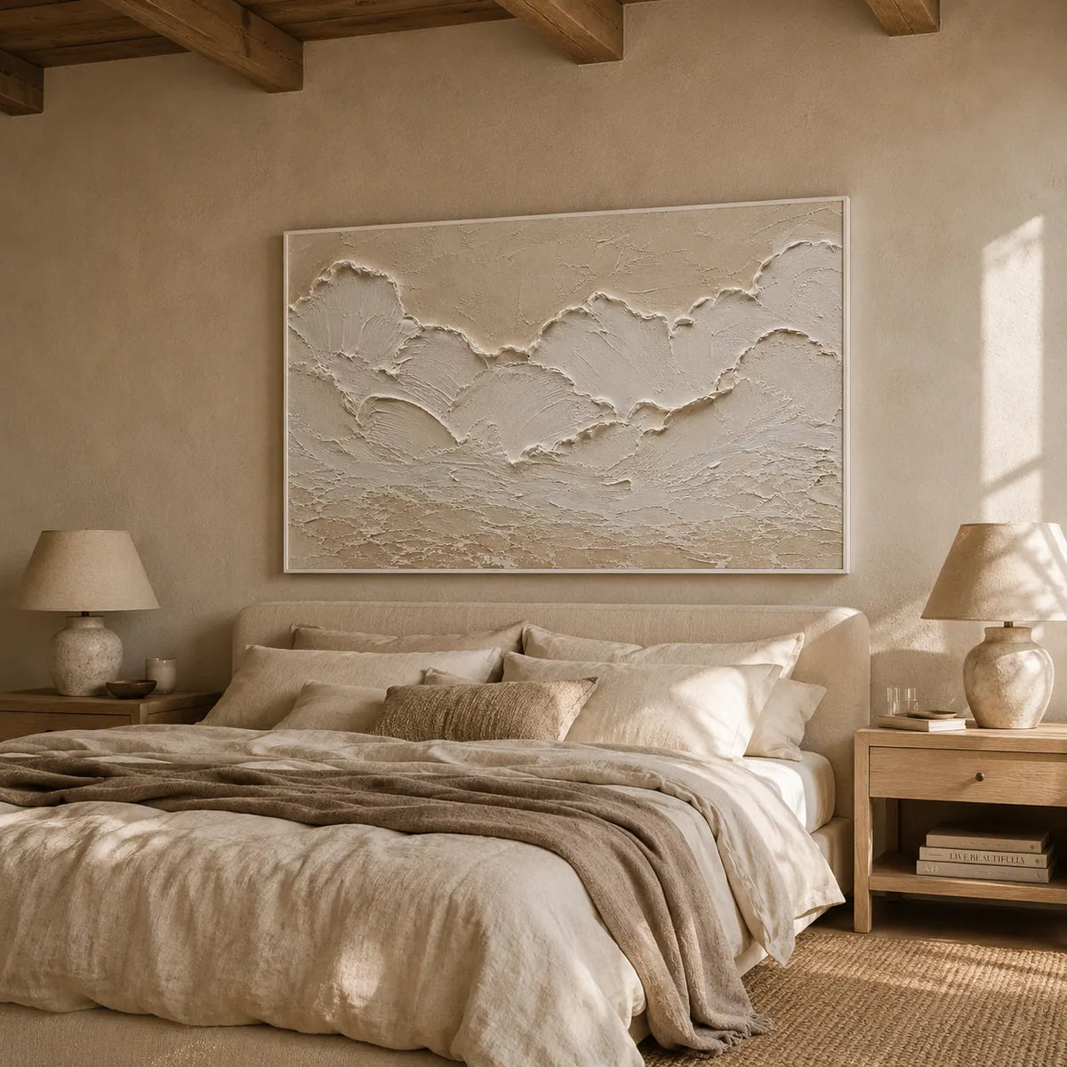 Ivory Ridge Relief Wall Art room scene 4 | Olyrel