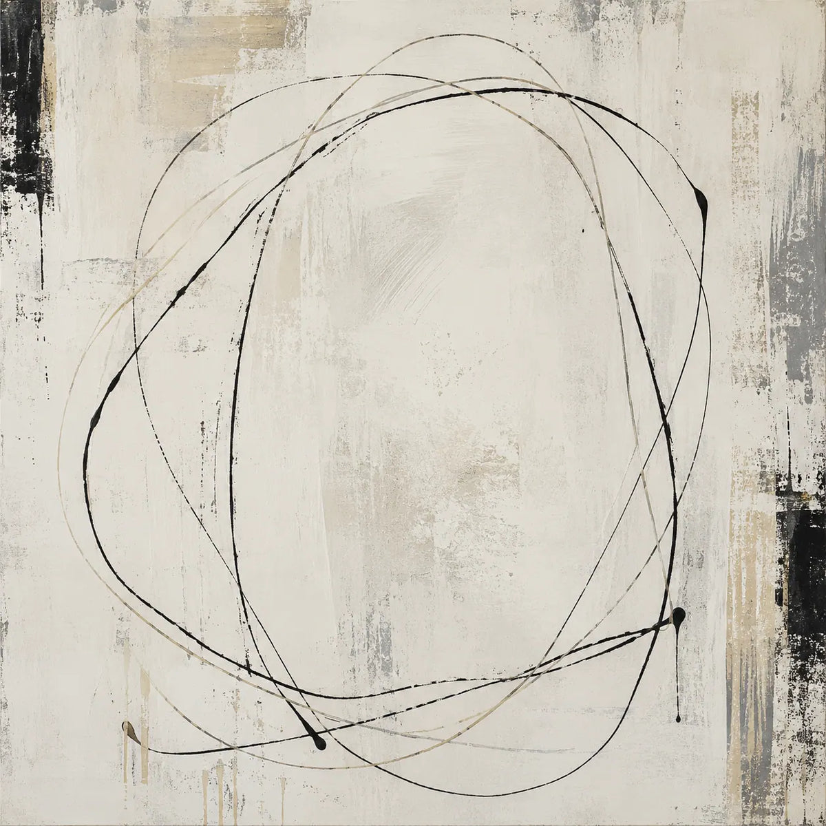 Orbit Line Abstract Wall Art room scene 1 | Olyrel