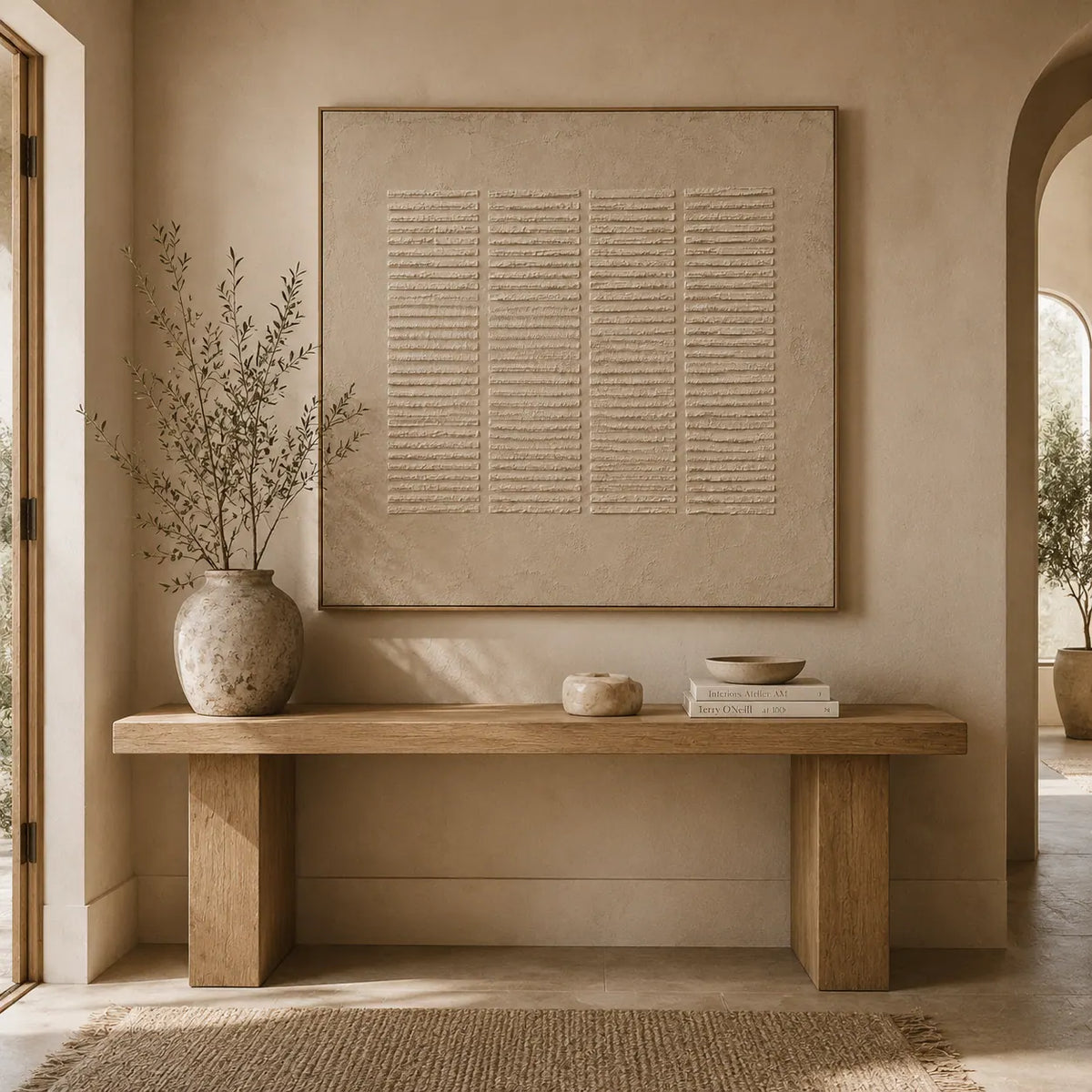 Linen Shutter Textured Wall Art room scene 5 | Olyrel