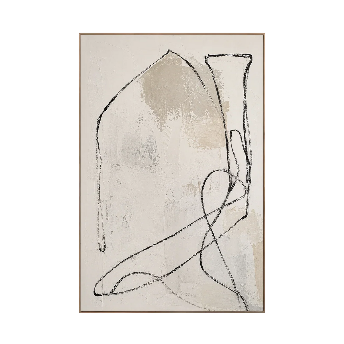 Quiet Contour Abstract Wall Art | Olyrel