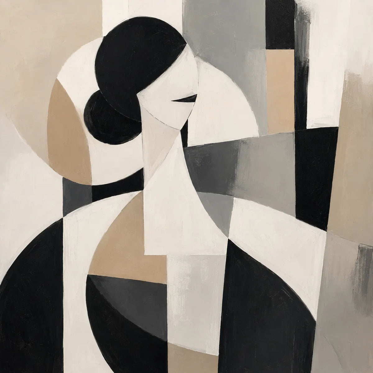 Monochrome Muse Figure Wall Art artwork view | Olyrel