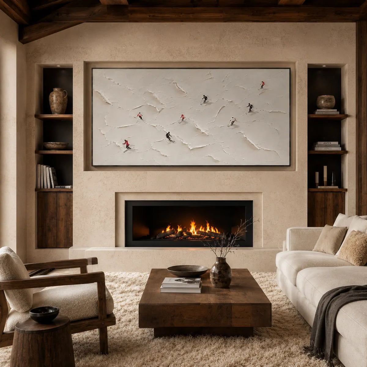 Drift Birds Textured Wall Art room scene 2 | Olyrel