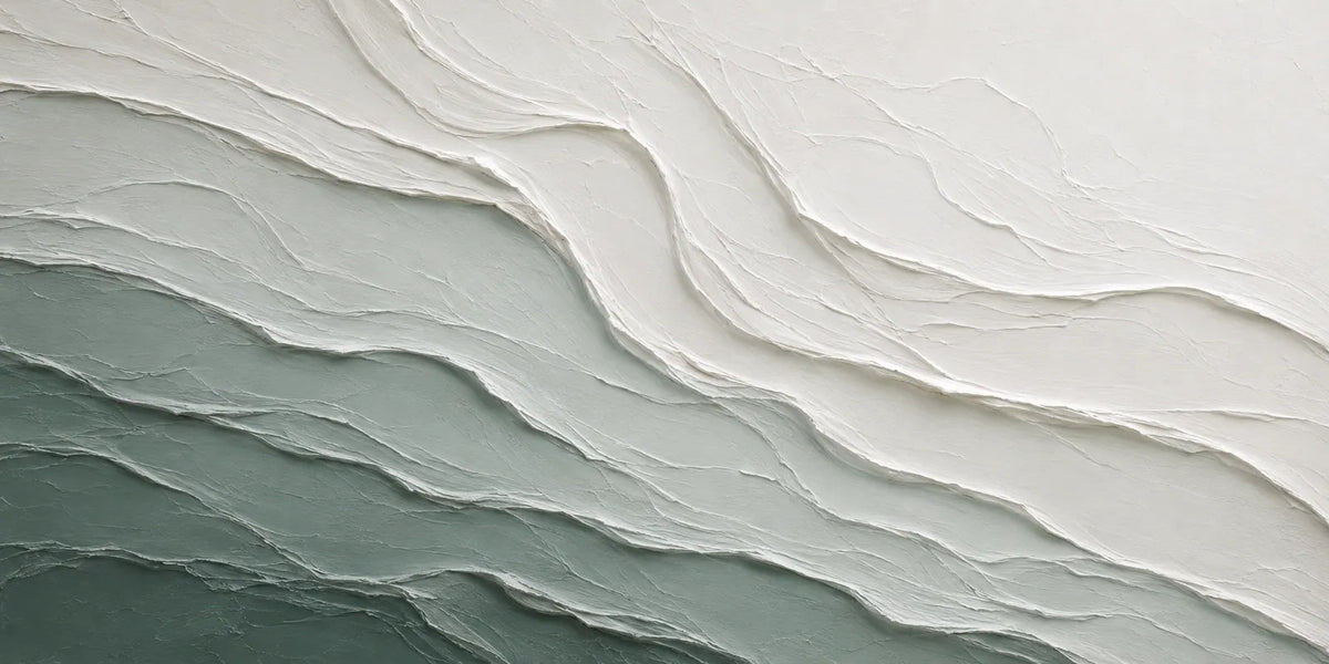 Teal Current Textured Wall Art room scene 1 | Olyrel
