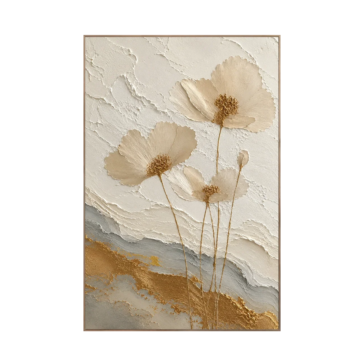 Pressed Daisy Floral Wall Art | Olyrel