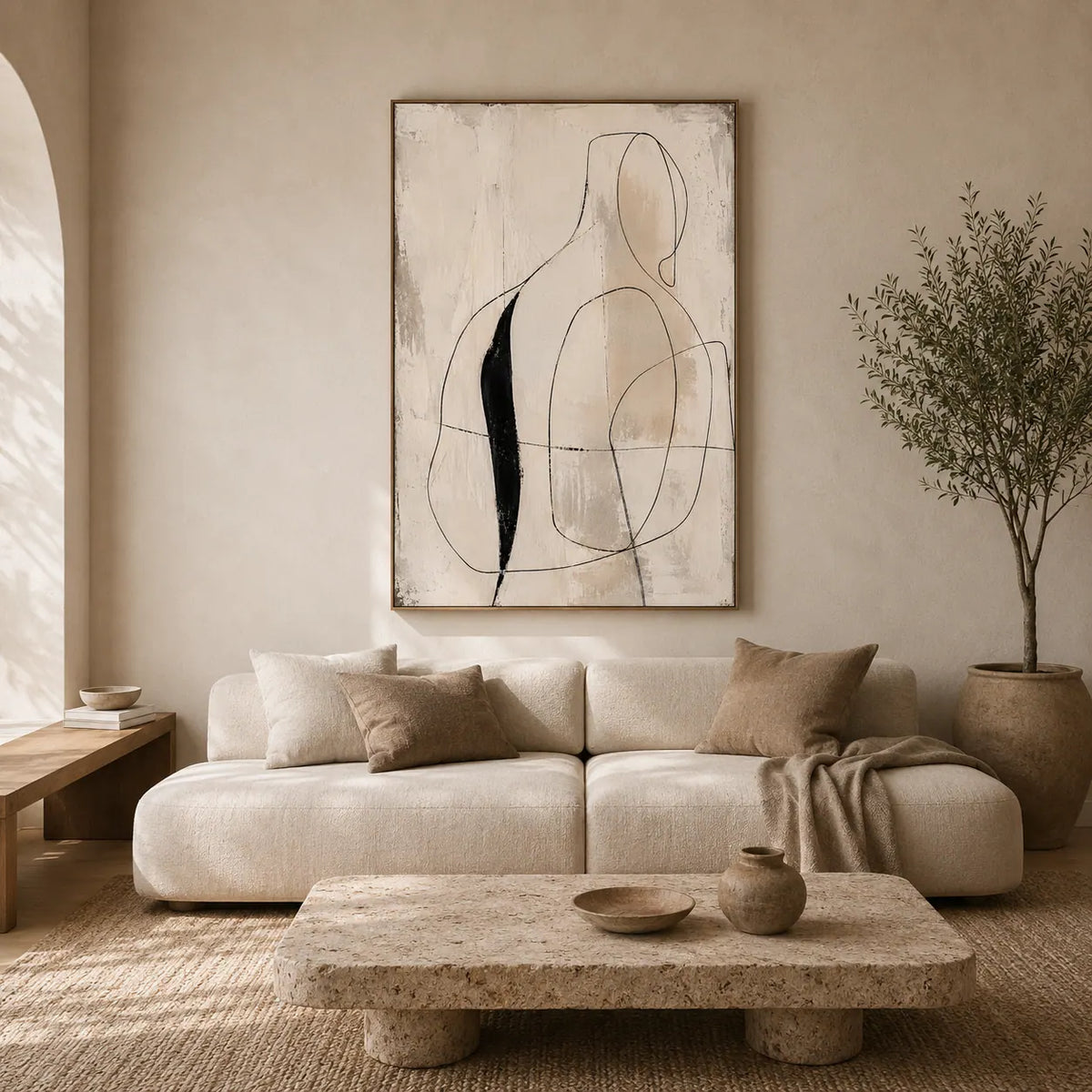 Line Muse Figure Wall Art room scene 3 | Olyrel