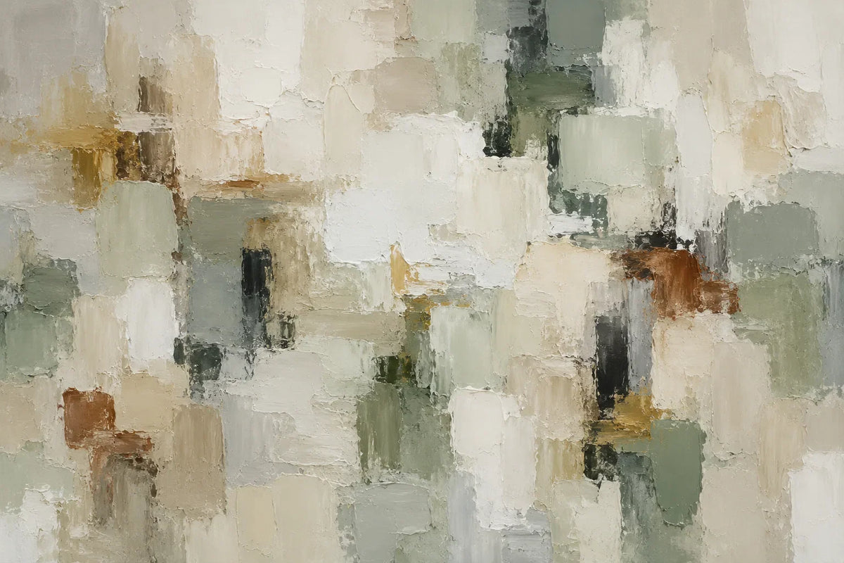 Sage Patch Abstract Wall Art room scene 1 | Olyrel