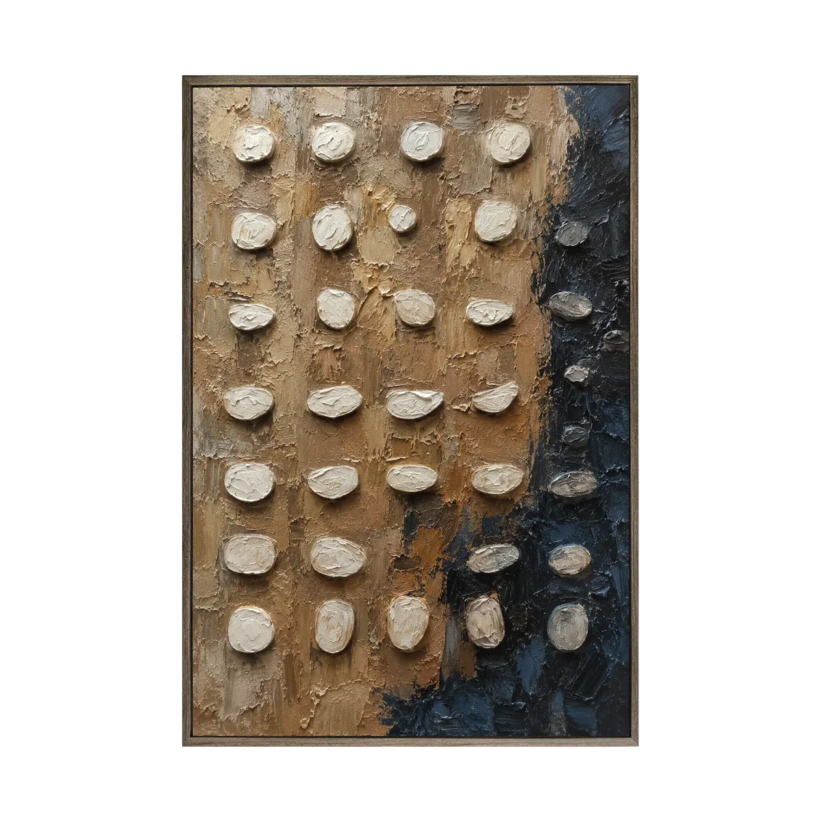 Pebble Grid Textured Wall Art | Olyrel