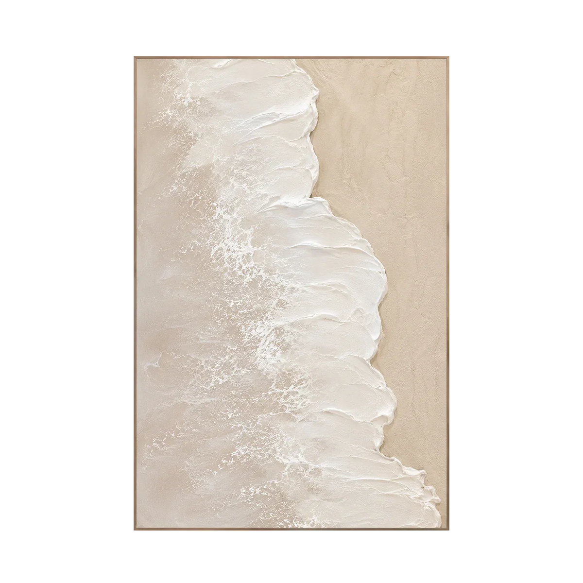 Ivory Cascade Textured Wall Art | Olyrel
