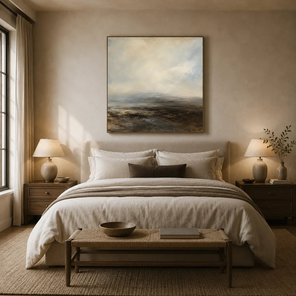 Quiet Shore Landscape Wall Art room scene 4 | Olyrel