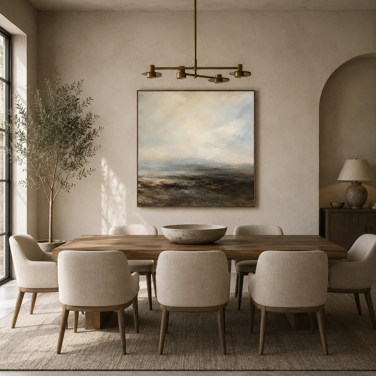 Quiet Shore Landscape Wall Art room scene 5 | Olyrel