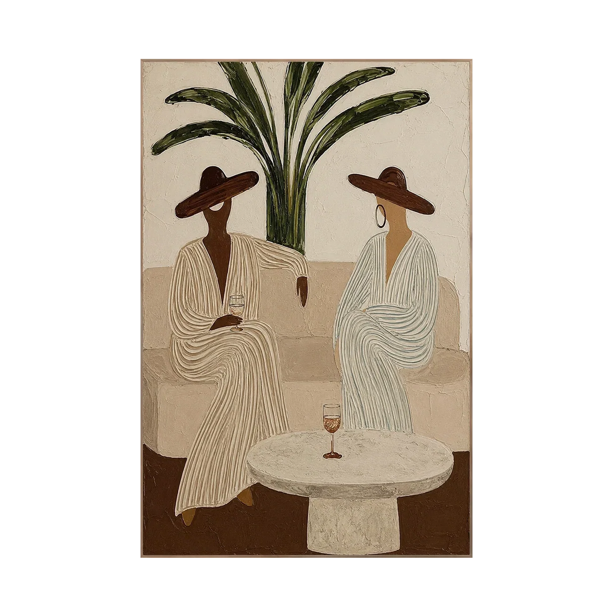Palm Hat Figure Wall Art | Olyrel