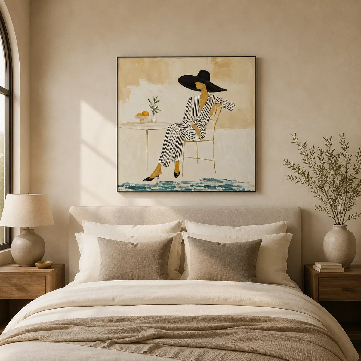 Coastal Muse Figure Wall Art room scene 1 | Olyrel