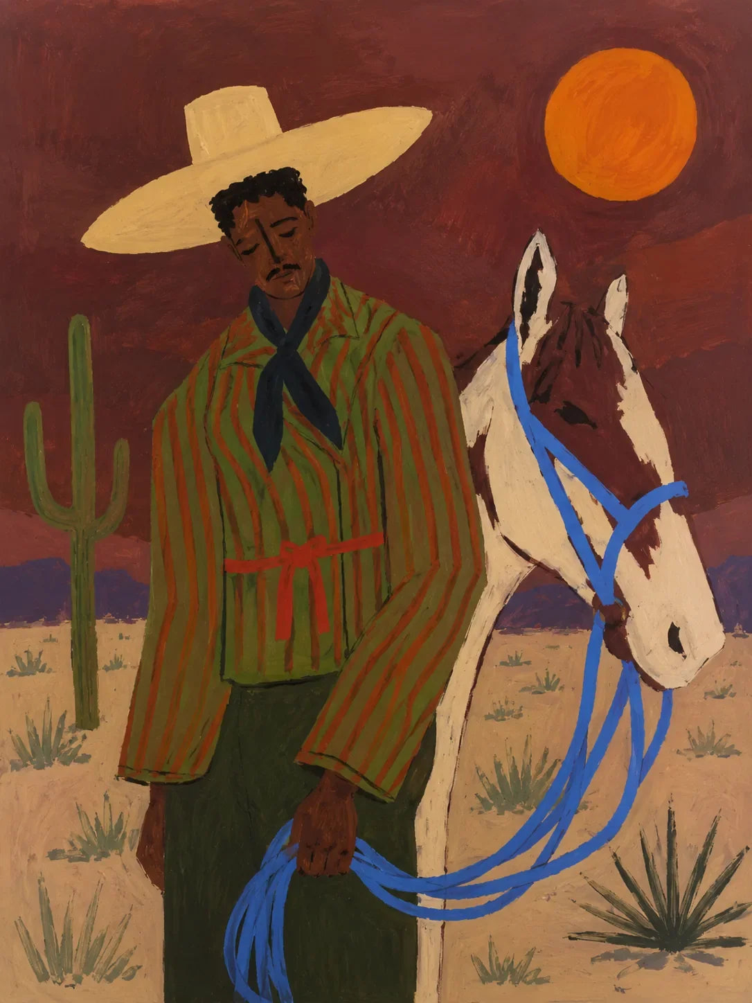 Desert Companion Horse Wall Art artwork view | Olyrel