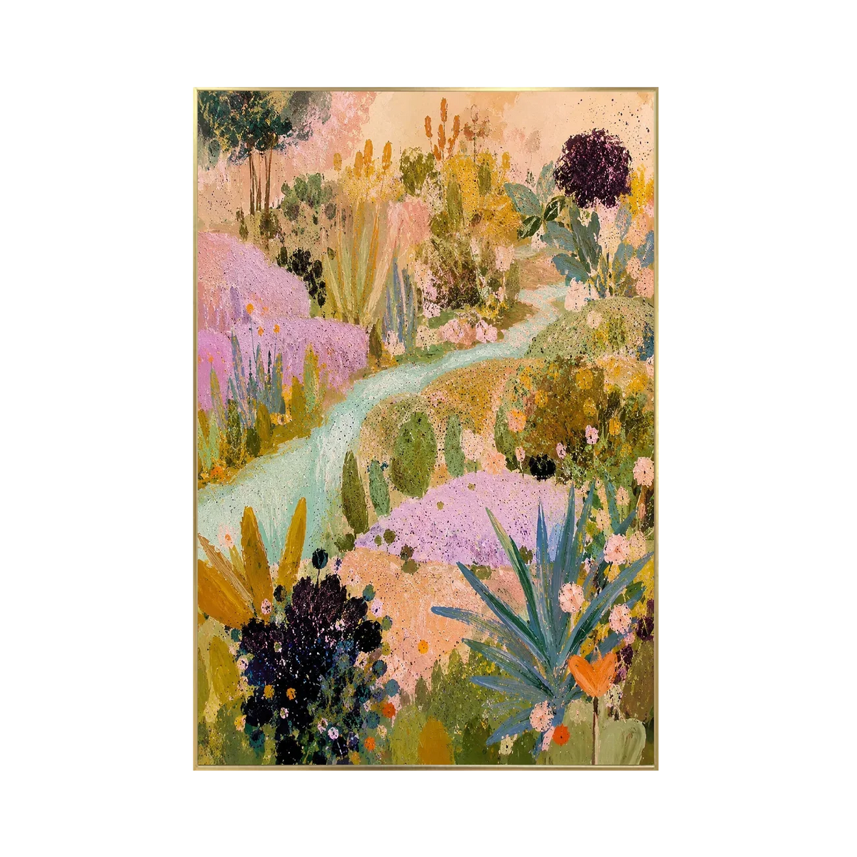 Wildflower Path Floral Wall Art | Olyrel