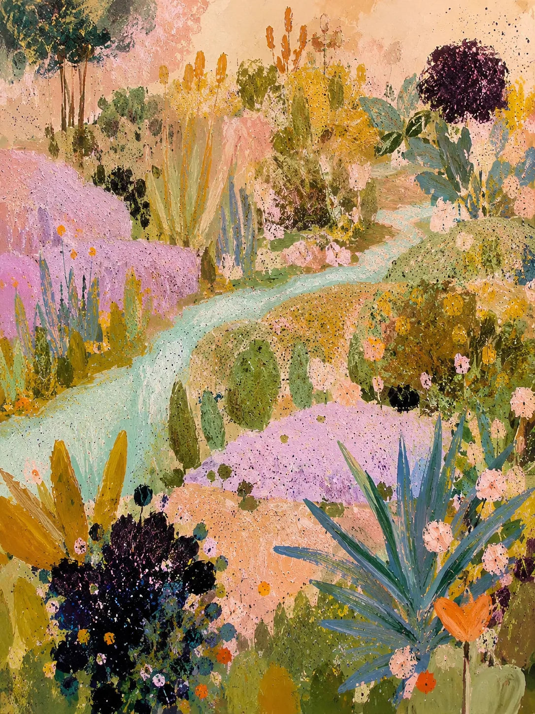 Wildflower Path Floral Wall Art artwork view | Olyrel
