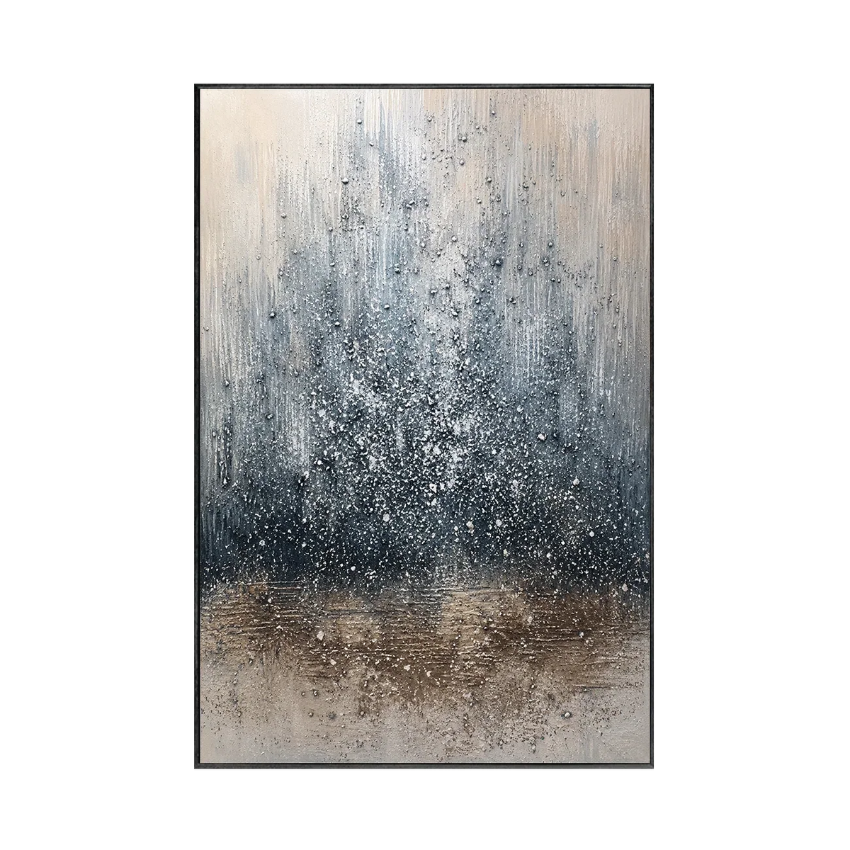Blue Mist Abstract Wall Art | Olyrel