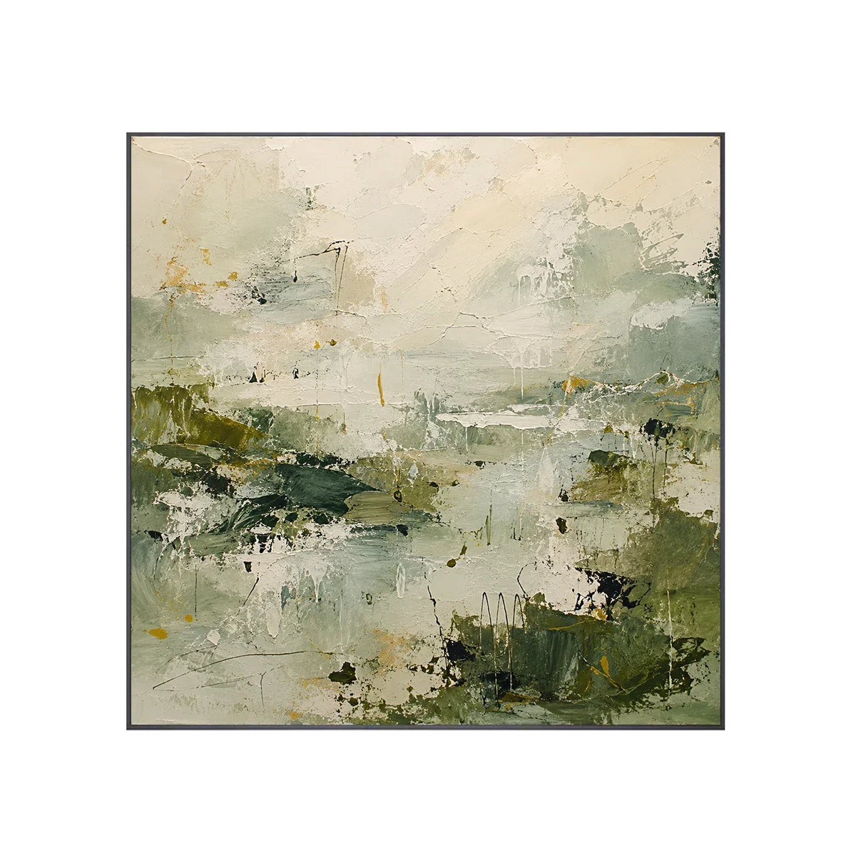 Sage Marsh Abstract Wall Art | Olyrel
