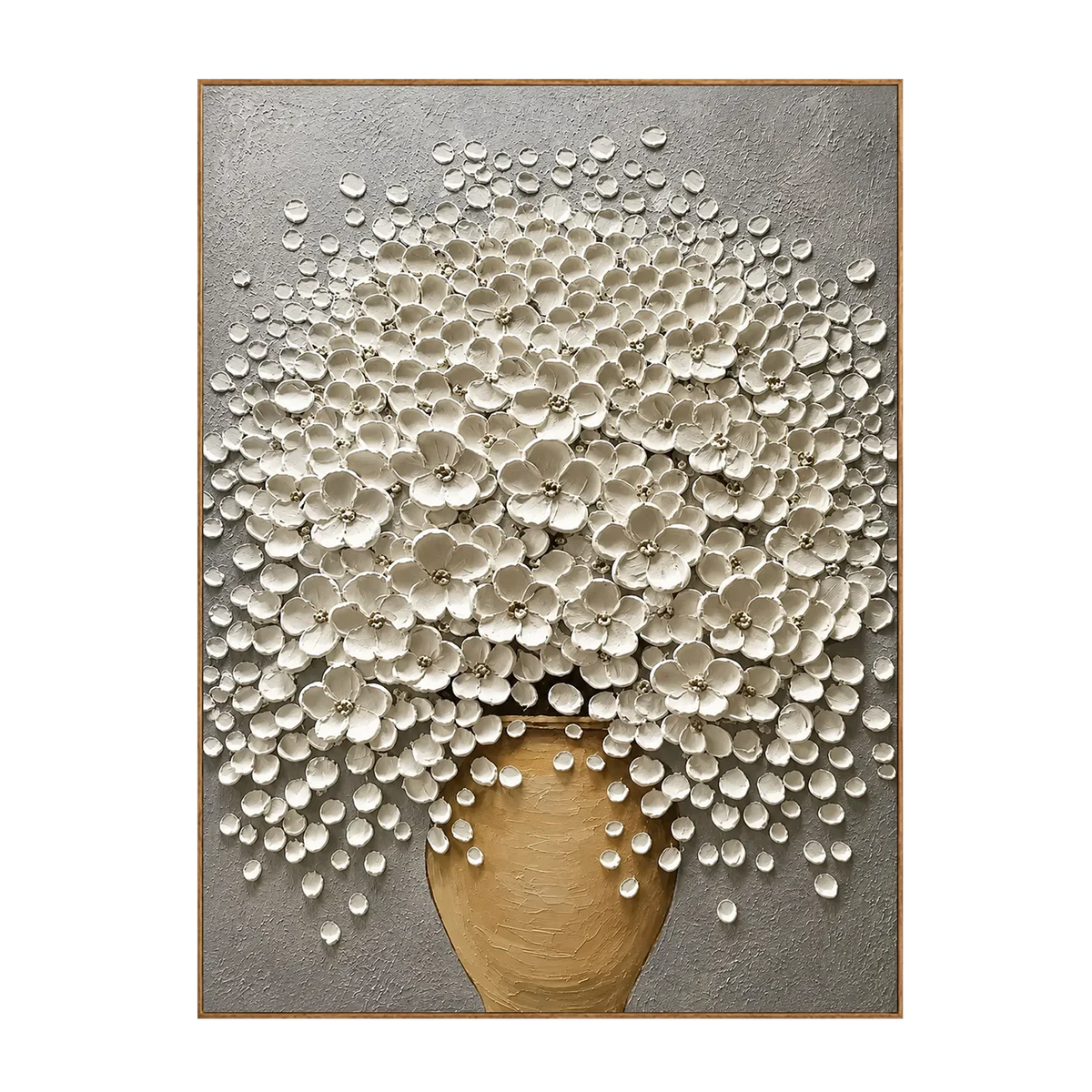 White Blossom Floral Wall Art | Olyrel