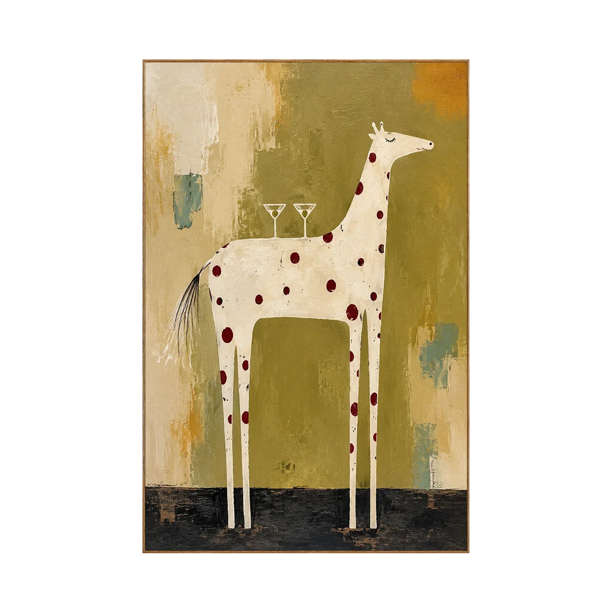 Spotted Horse Figure Wall Art | Olyrel