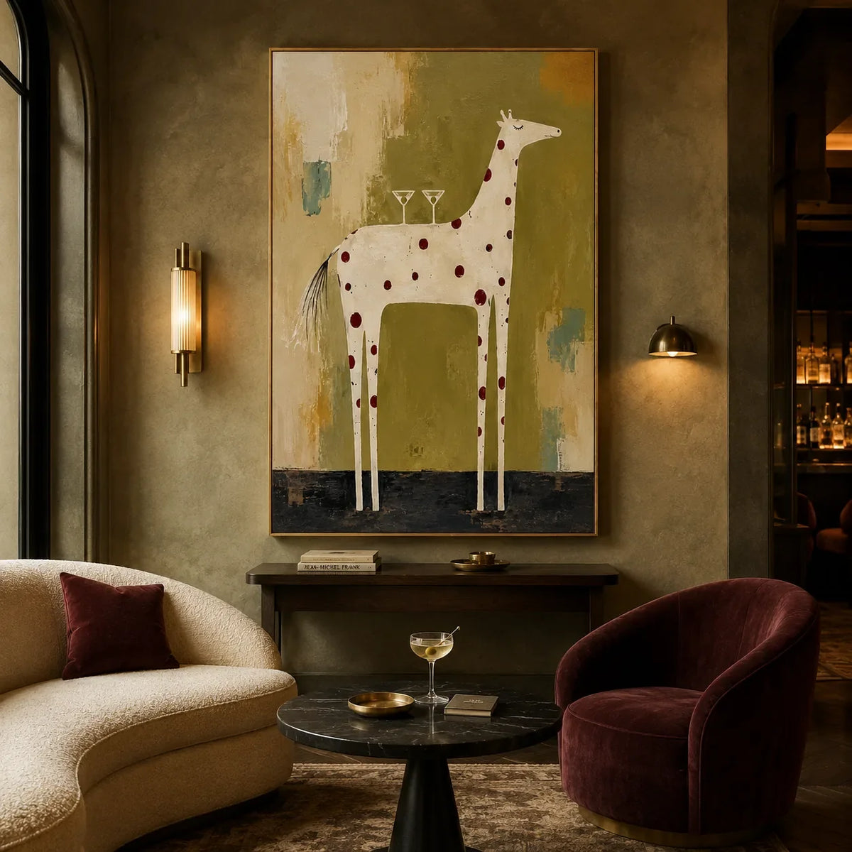 Spotted Horse Figure Wall Art styled interior scene 4 | Olyrel