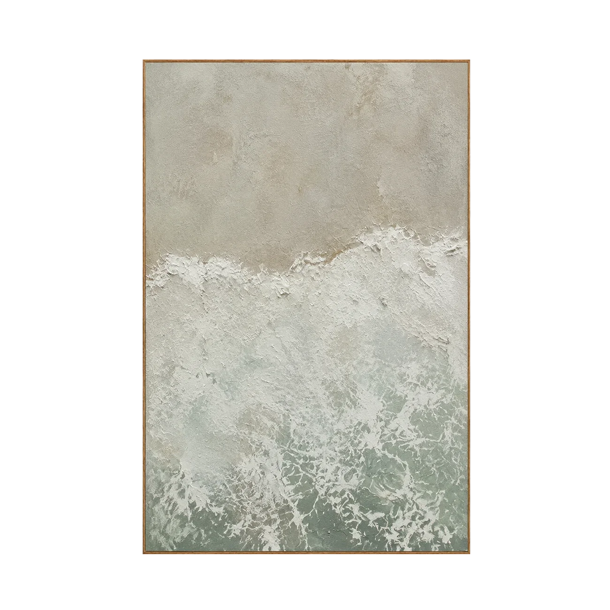 Seafoam Break Textured Wall Art | Olyrel