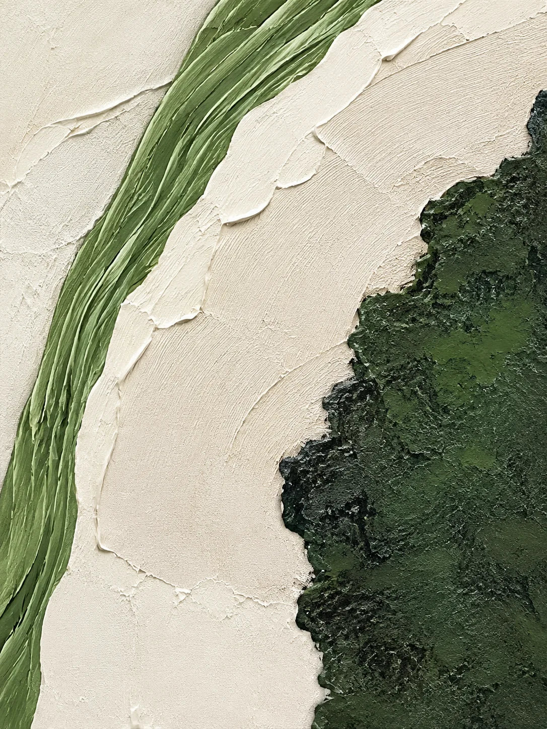 Verdant Divide Textured Wall Art artwork view | Olyrel