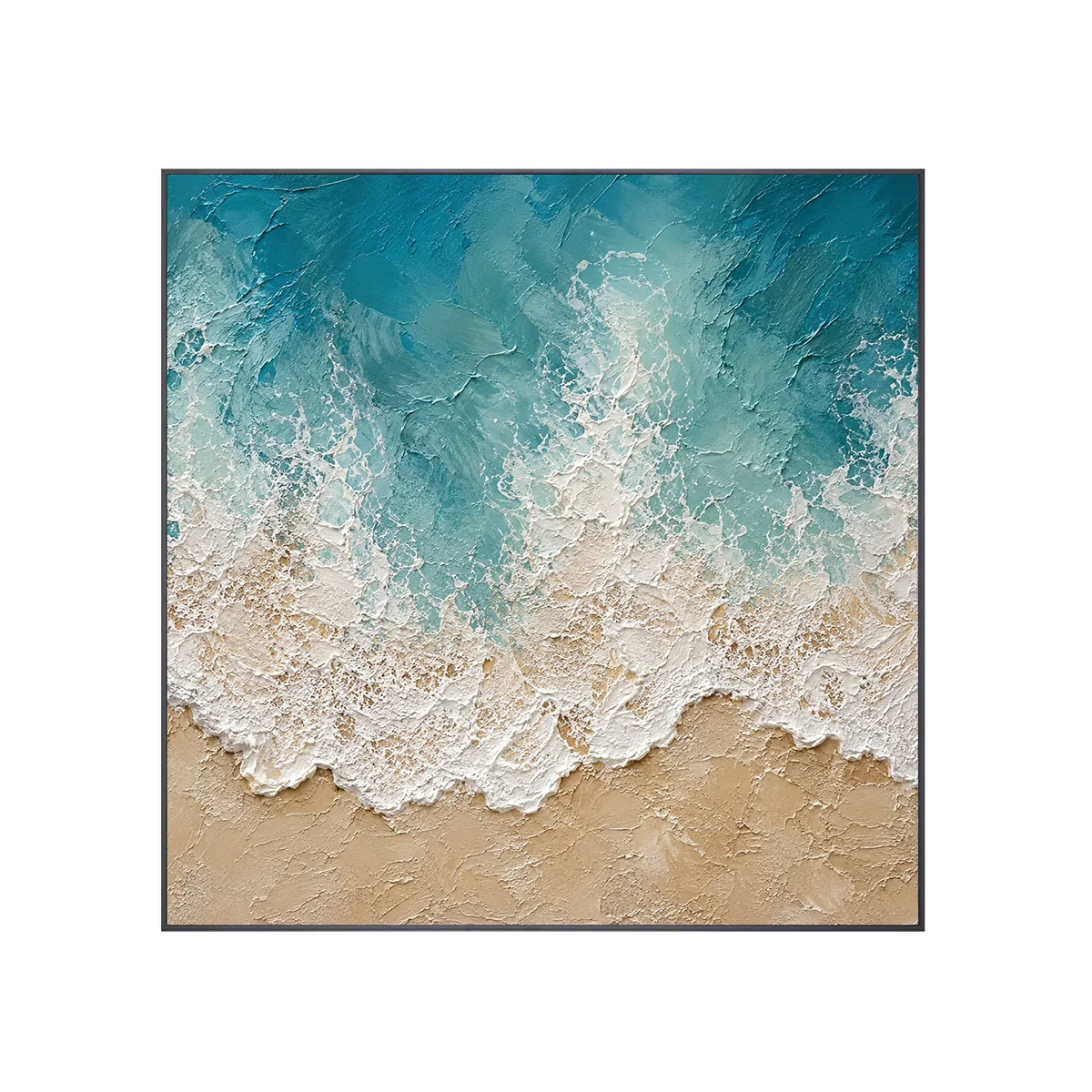 Seafoam Lace Textured Wall Art | Olyrel