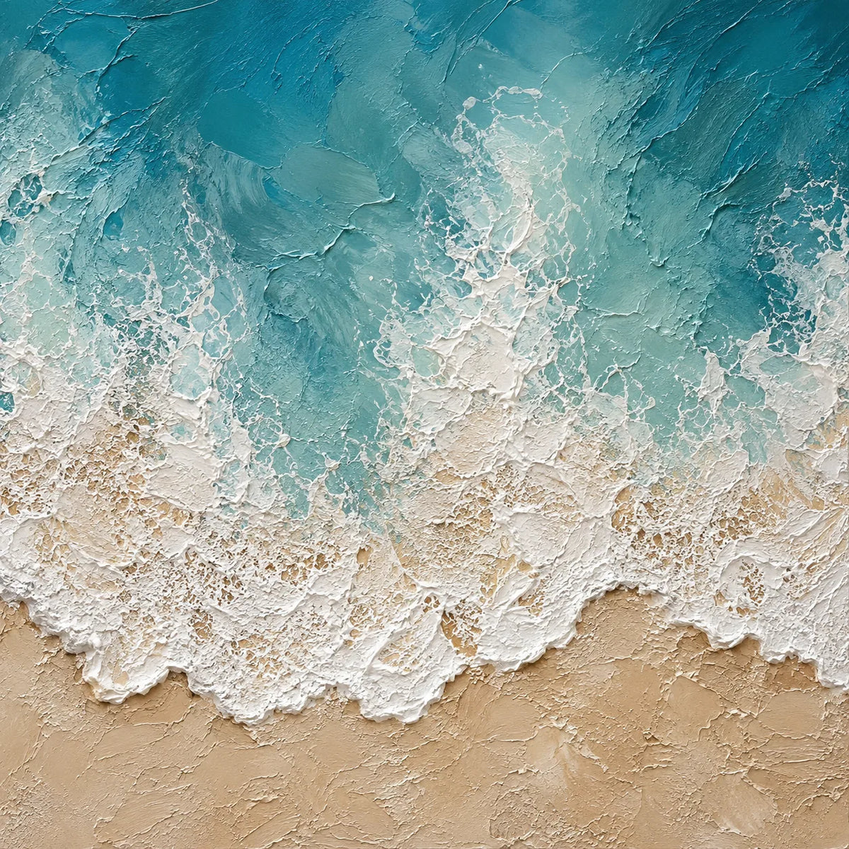 Seafoam Lace Textured Wall Art artwork view | Olyrel