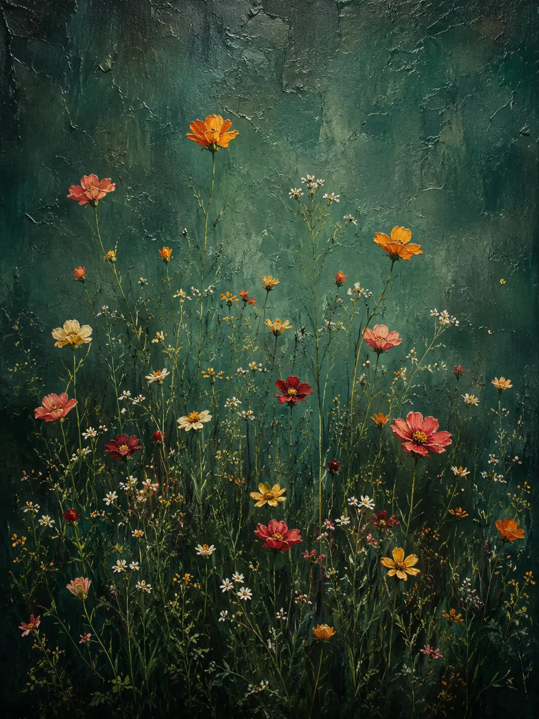 Forest Wildflower Floral Wall Art artwork view | Olyrel