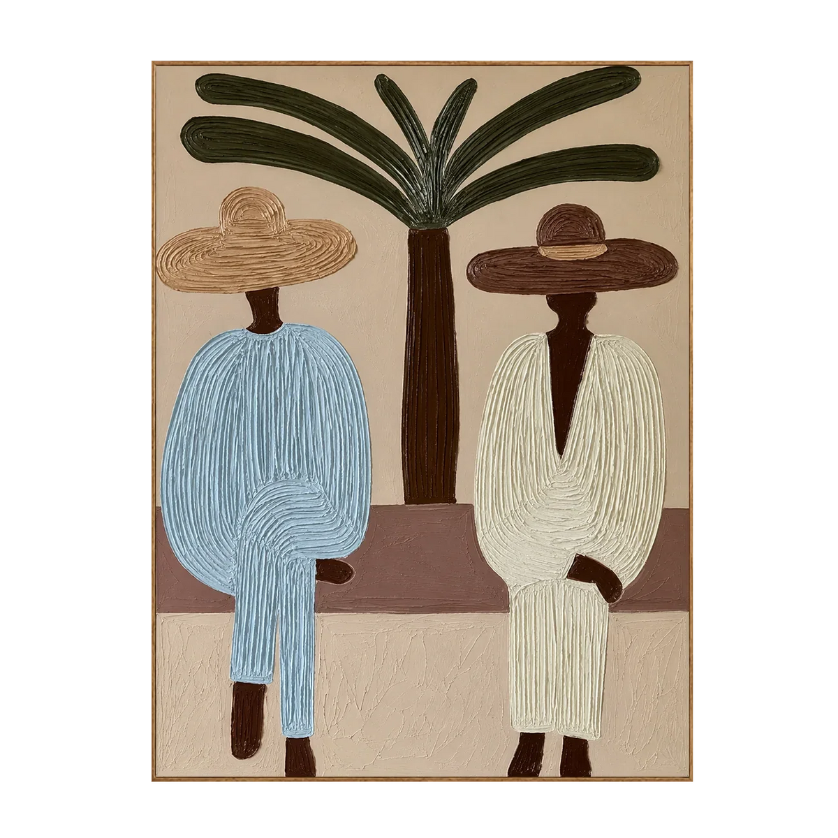 Palm Companions Figure Wall Art | Olyrel