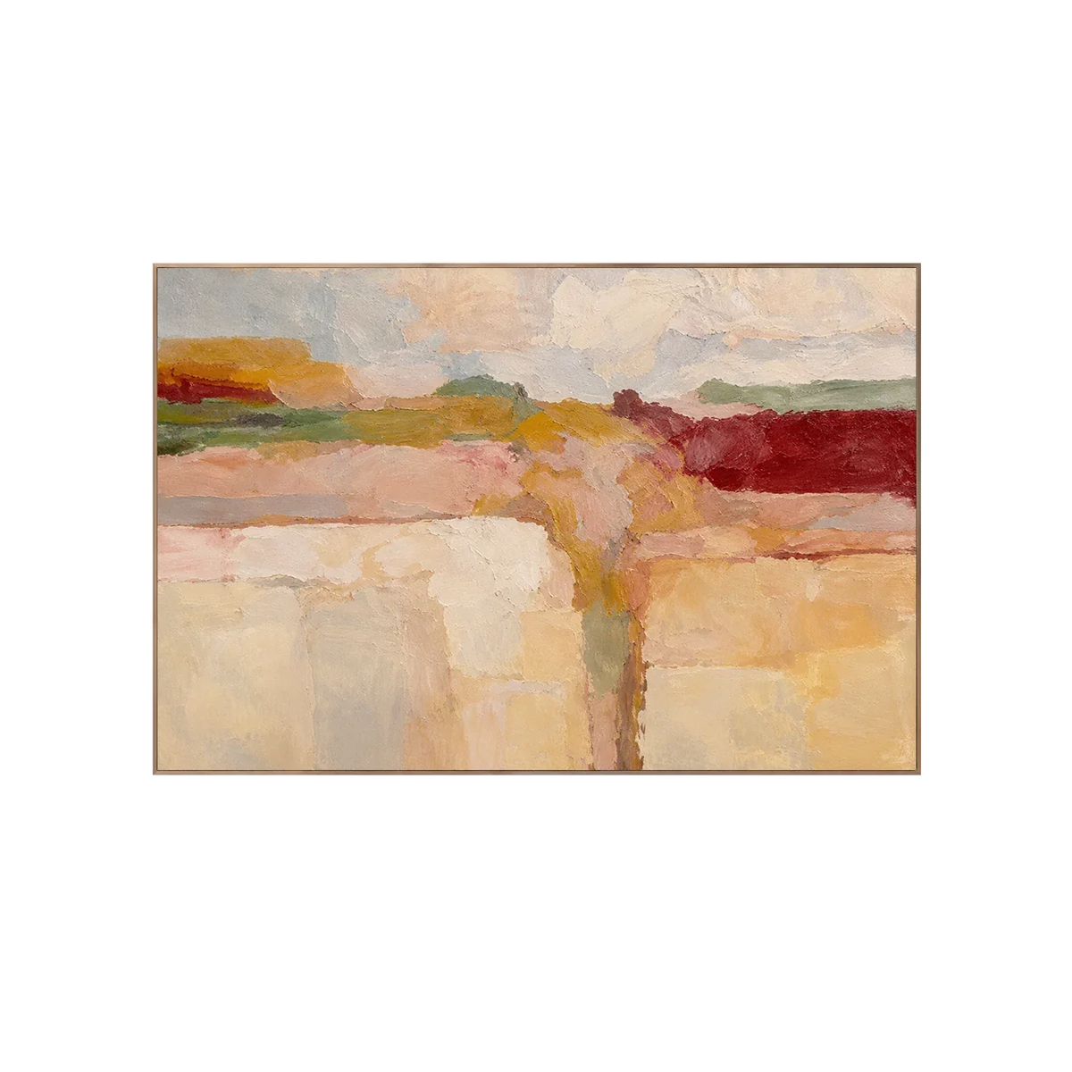 Blush Terraces Abstract Wall Art | Olyrel