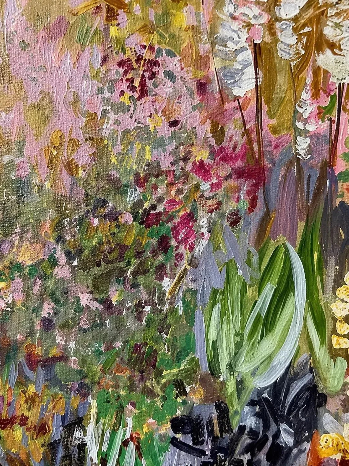 Gilded Wildflower Floral Wall Art styled interior scene 1 | Olyrel