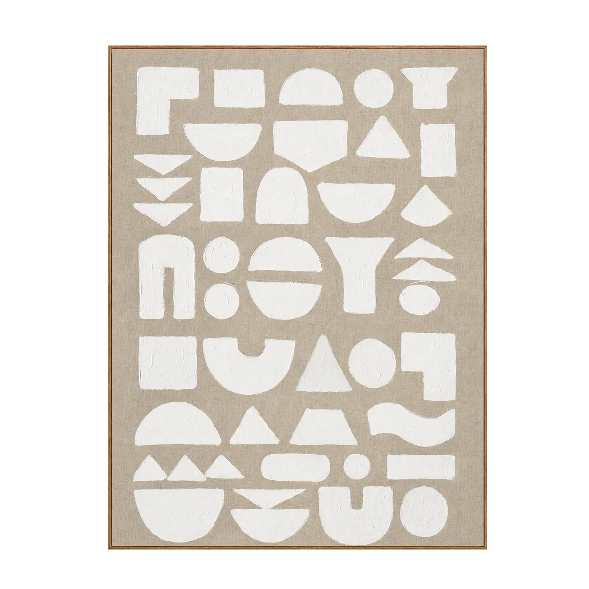 Ivory Glyph Abstract Wall Art | Olyrel