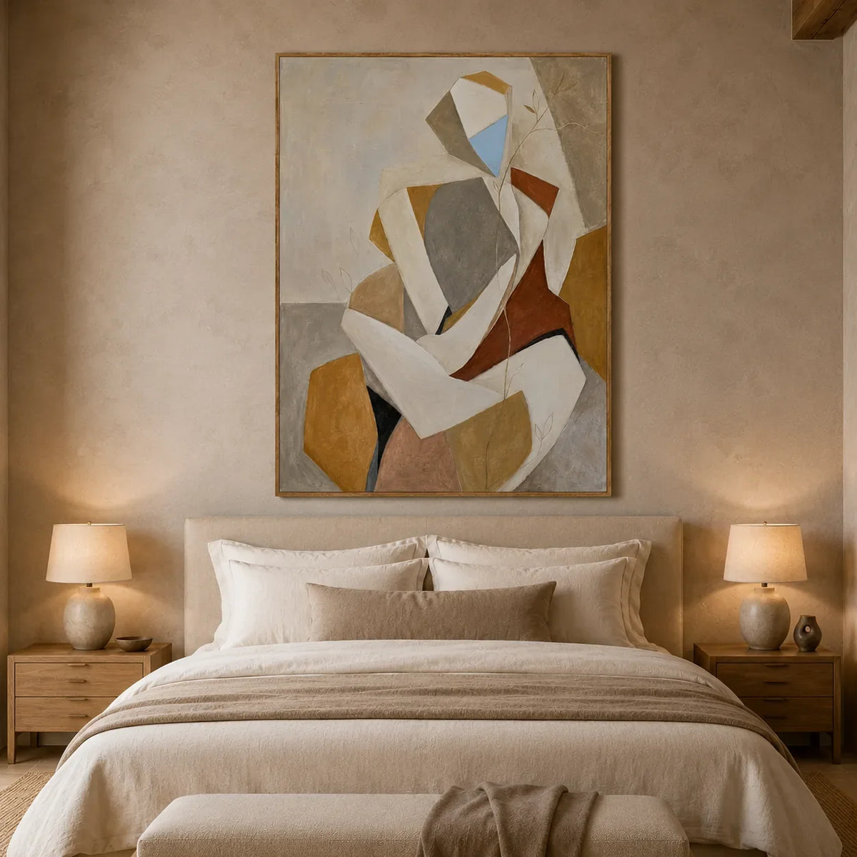 Faceted Muse Figure Wall Art styled interior scene 4 | Olyrel