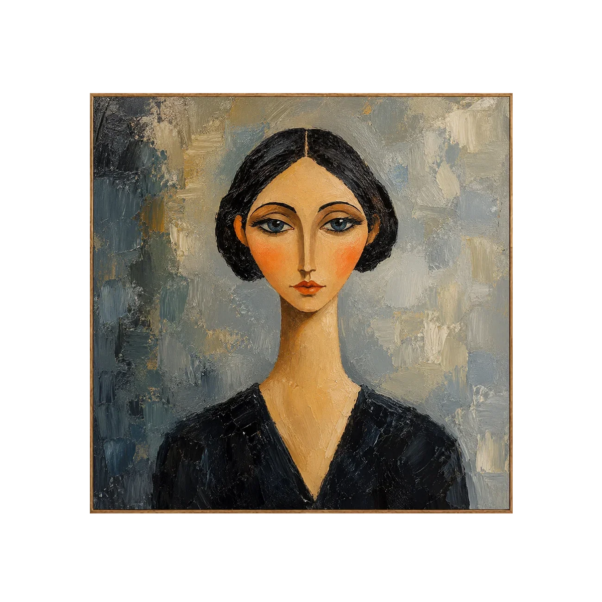 Blue Gaze Portrait Wall Art | Olyrel