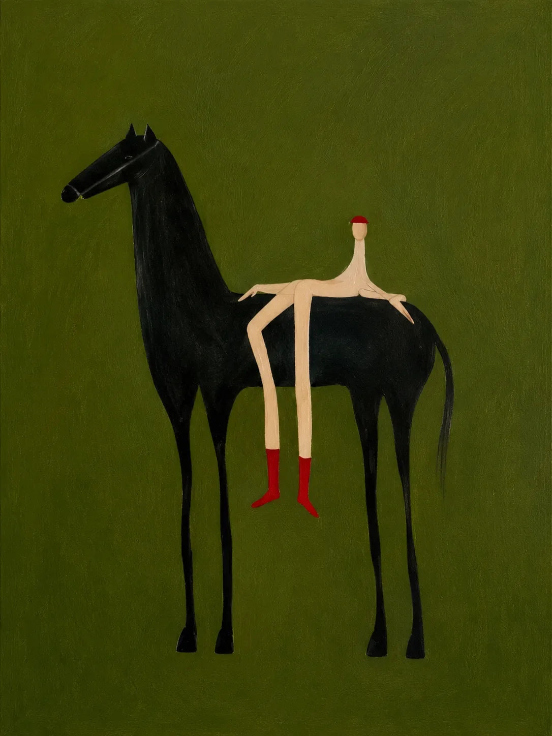 Olive Rider Horse Wall Art artwork view | Olyrel
