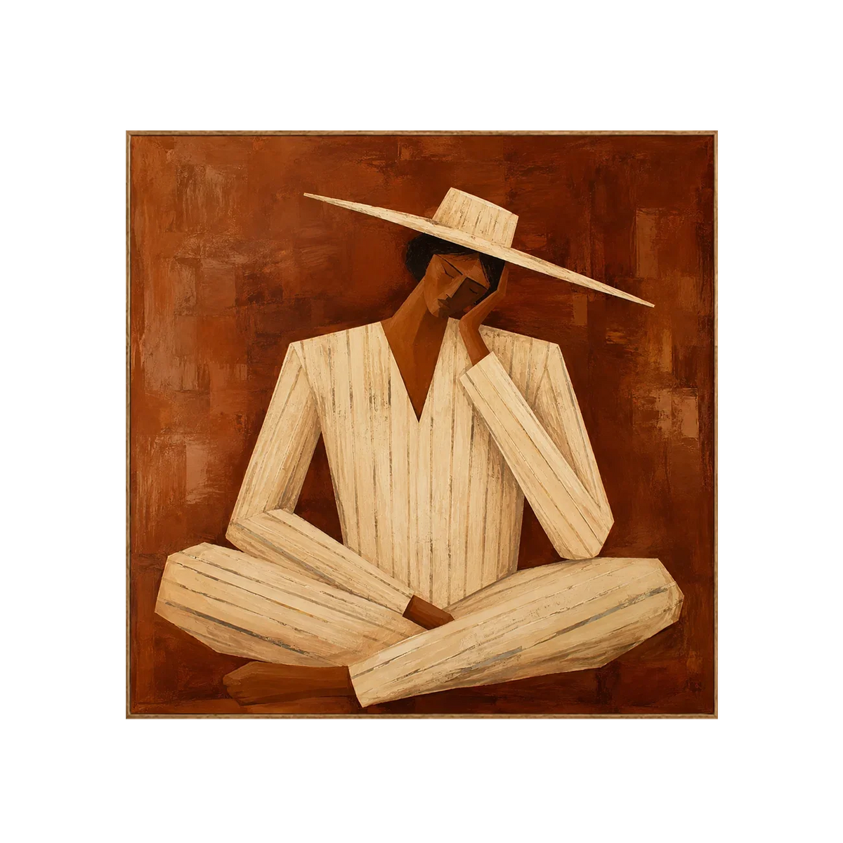 Quiet Fedora Figure Wall Art | Olyrel