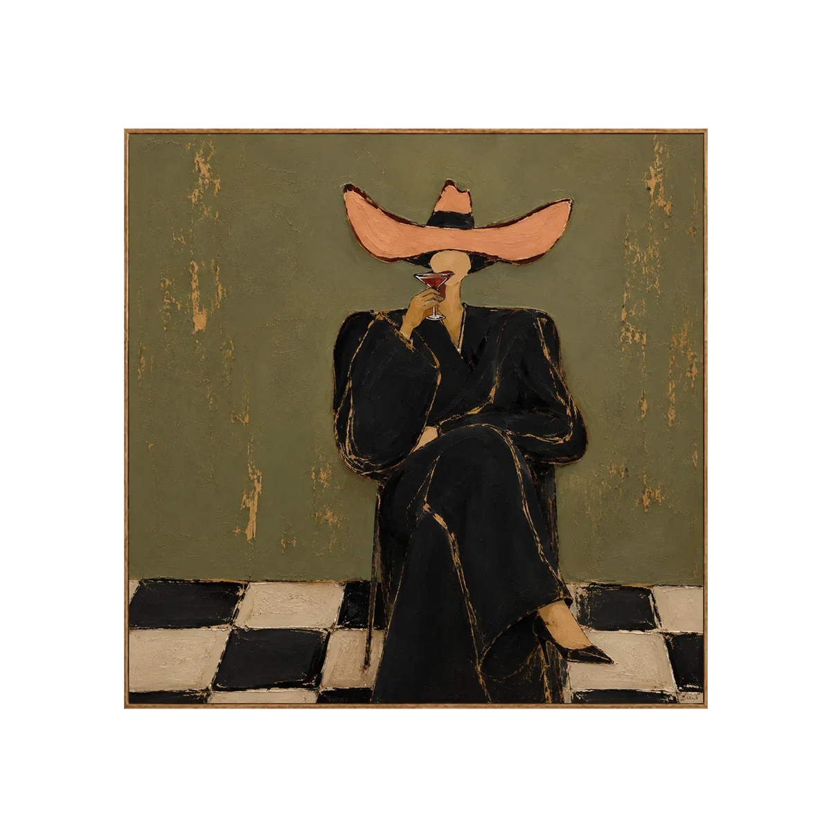 Coral Hat Figure Wall Art | Olyrel